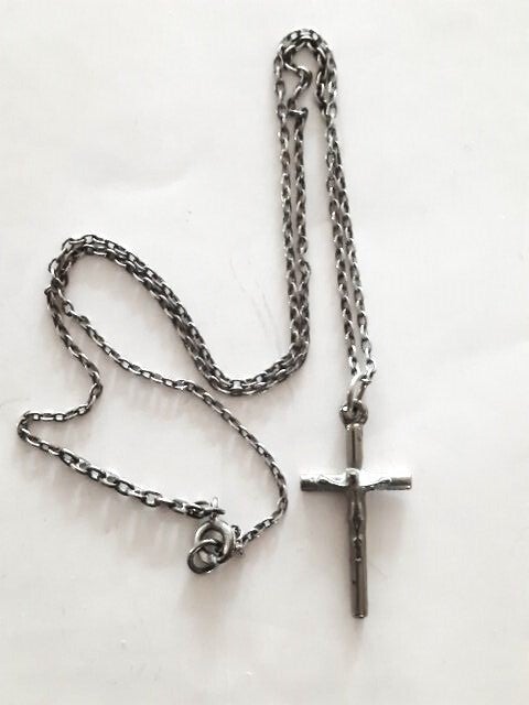 Pauselijk Kruisbeeld, hanger met ketting (Johannes Paulus II) 8100