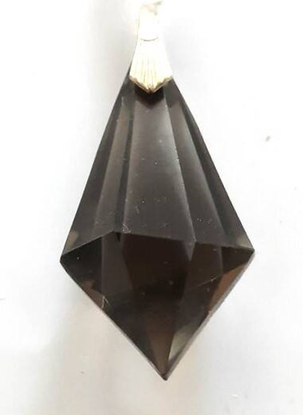 Prachtige Rookkwarts hanger, facet geslepen edelsteen Pendel (954)
