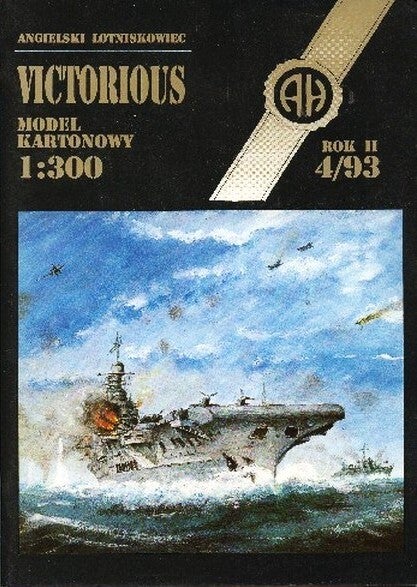 Bouwplaat HMS Victorious Vliegdekschip (1:300)