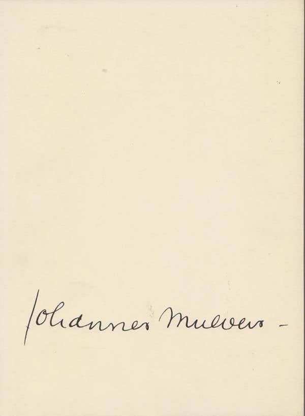 Johannes Mulders - Schilderijen, tekeningen en grafiek - Catalogus