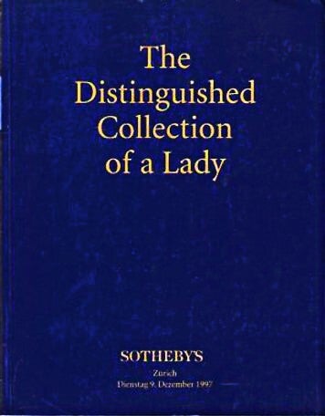 Sotheby's - The Distinguished Collection of a Lady
