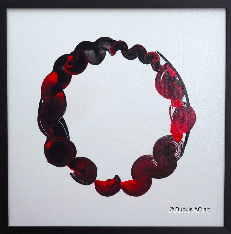 Peinture rouge et noir