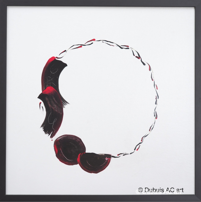 Peinture rouge et noir 