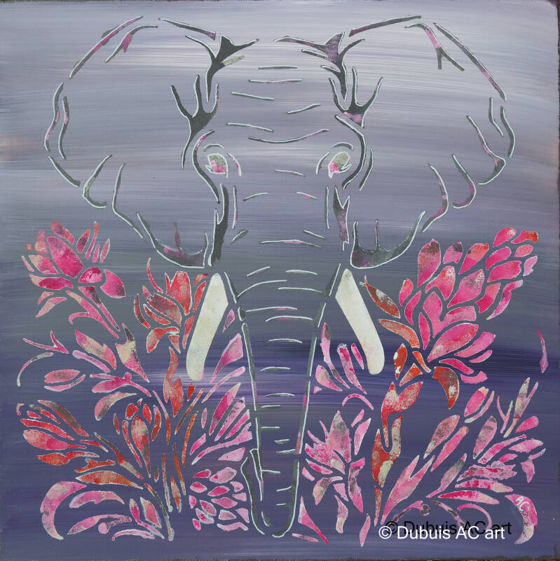 Peinture exploration rose