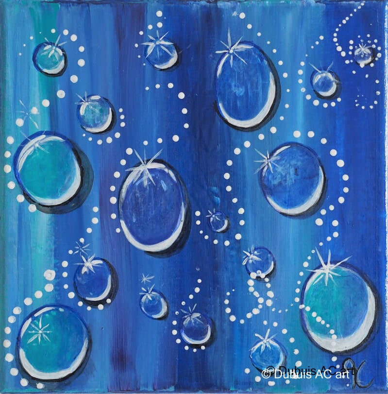 Peinture bleue