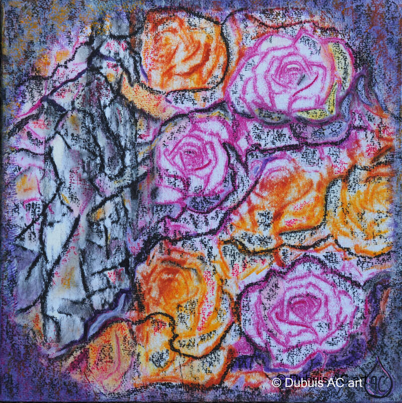 Peinture exploration rose