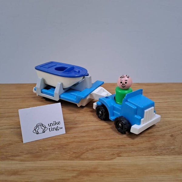 Fisher Price auto met aanhangwagen en boor