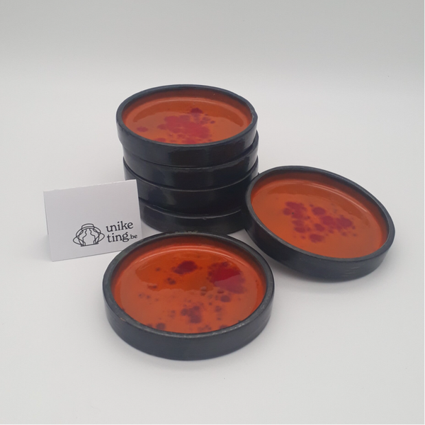 Set van 6 keramieken onderzetters