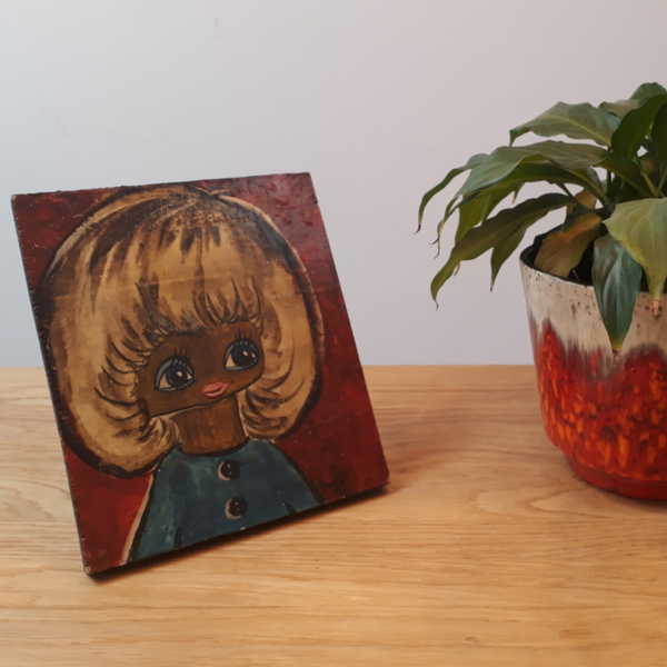 Schilderijtje blond meisje