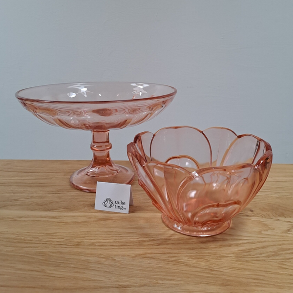 Set in roze glas