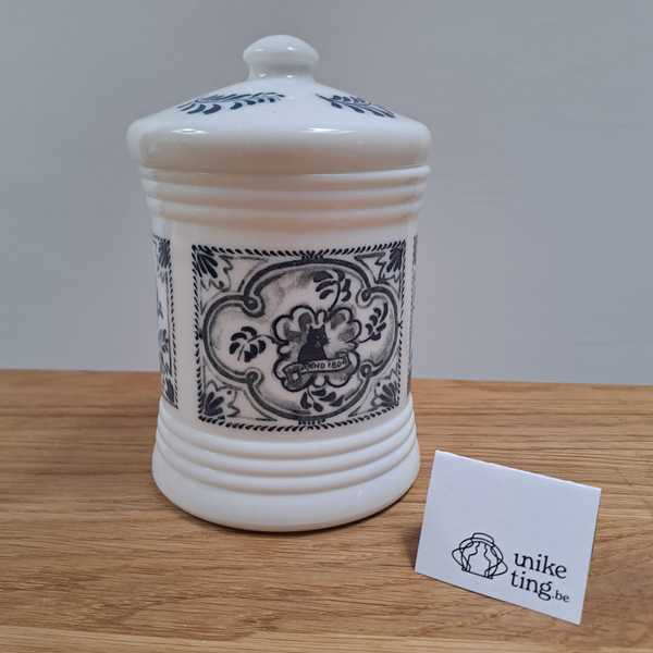 Voorraadpot in opaline van Zwarte Kat koffie