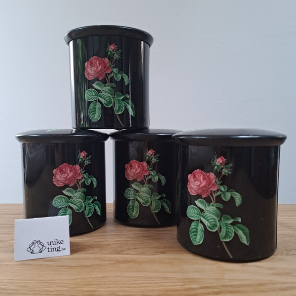 Set van 4 blikken voorraadpotten