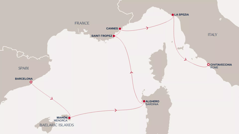 Reiseroute der Explora I
