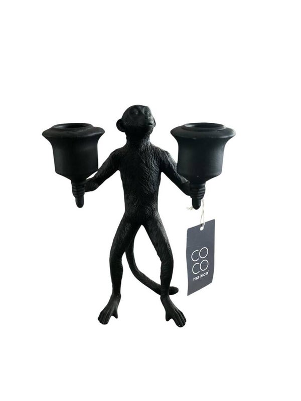 KANDELAAR AAP BABA ZWART  COCO MAISON