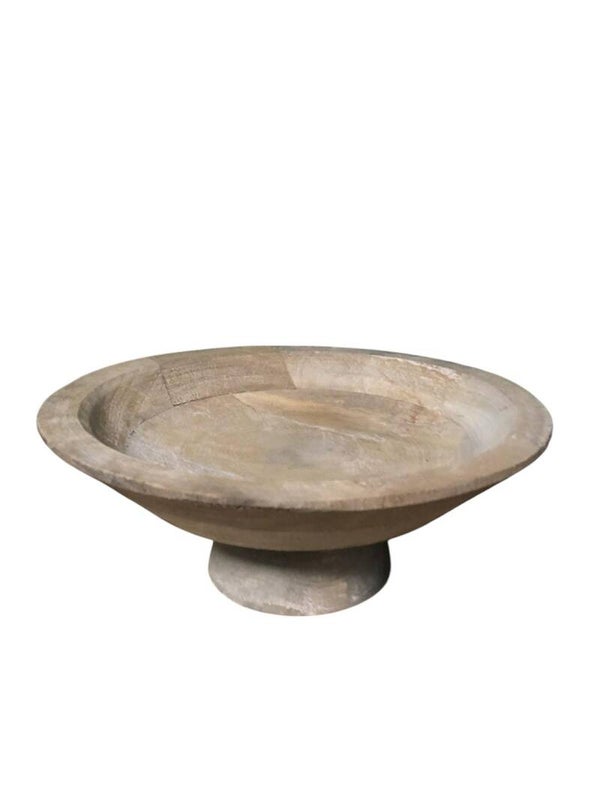 SCHAAL OP VOET HOUT MDD DECORATIONS