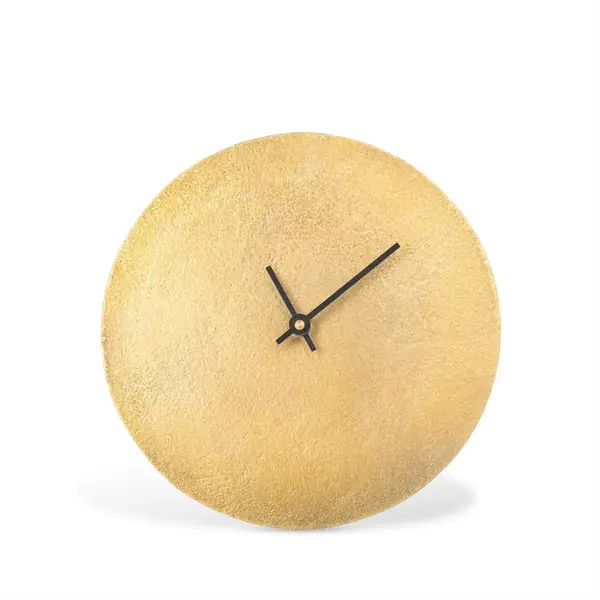 TAFELKLOK GOUD ROND ALUMIUNIUM S