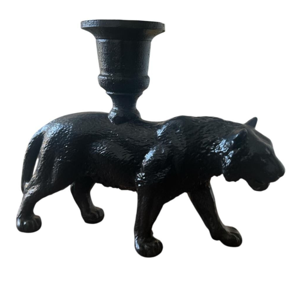 KANDELAAR TIJGER ZWART