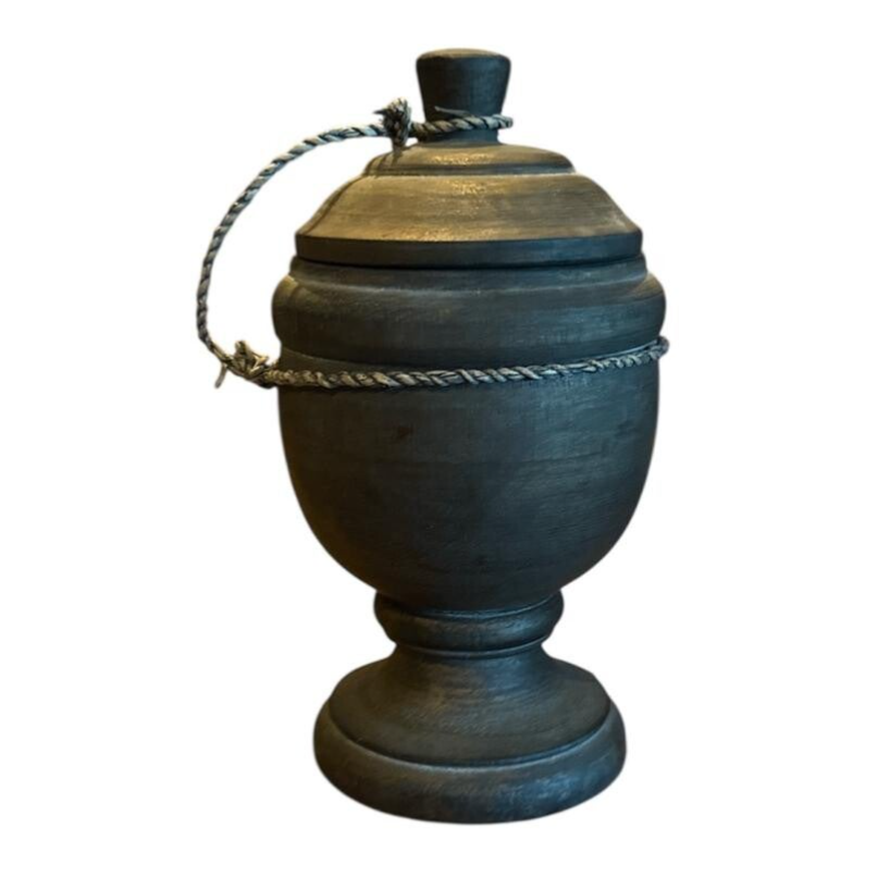 HOUTEN POT MET DEKSEL M