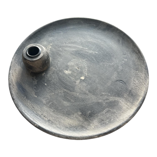 HOUTEN BLAD MET KANDELAAR M MDD DECORATIONS