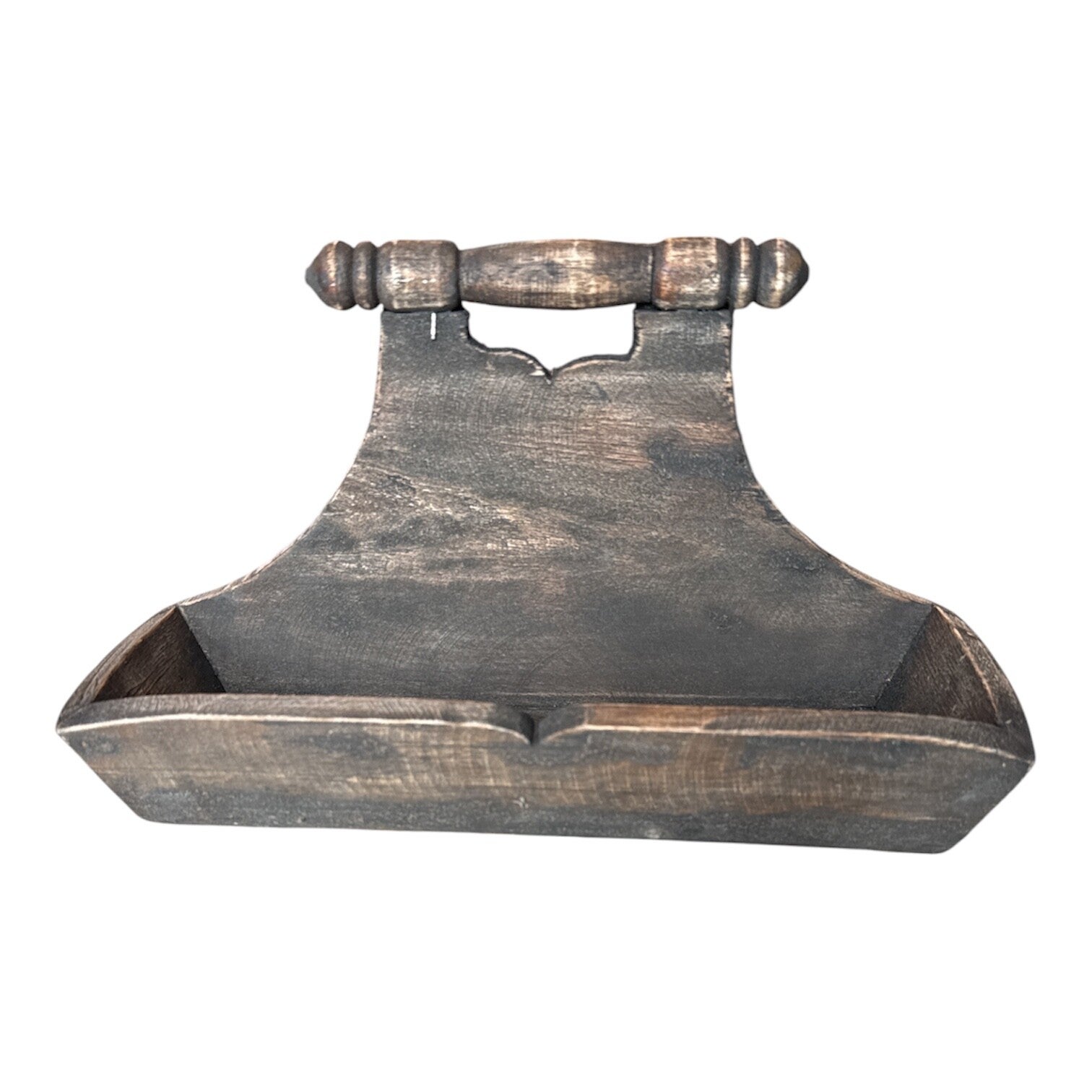 HOUTEN BAKJE MET HANDVAT BRUIN