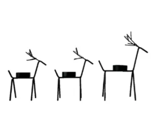 Waxinelichthouder rendier m