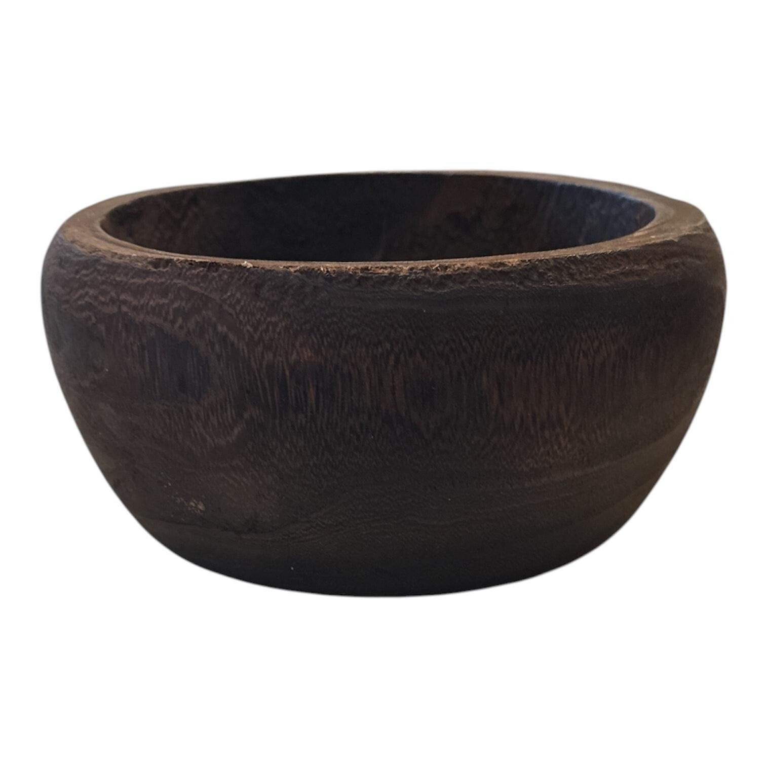 HOUTEN SCHAAL ROND BRUIN