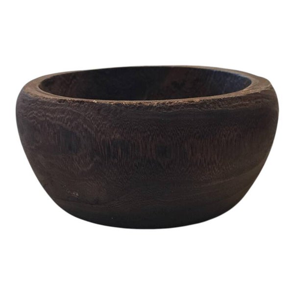 HOUTEN SCHAAL ROND BRUIN