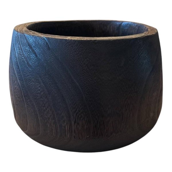HOUTEN POT ROND BRUIN