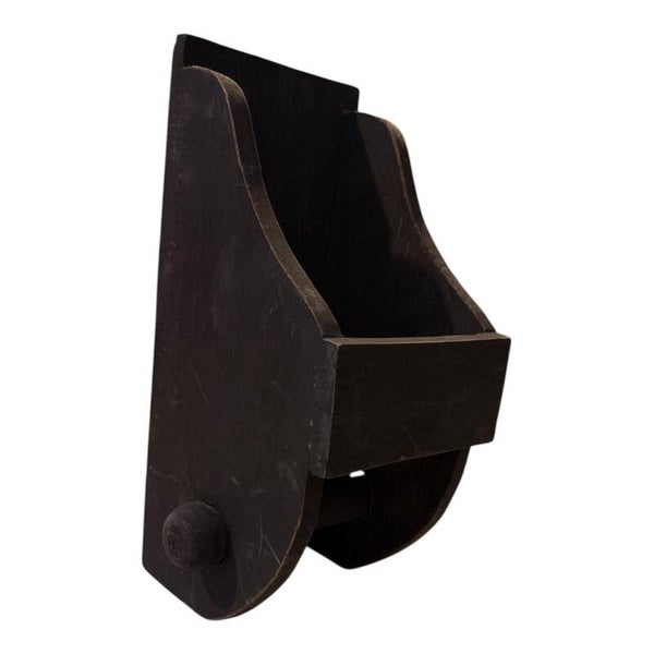 TOILETROLHOUDER HOUT BRUIN