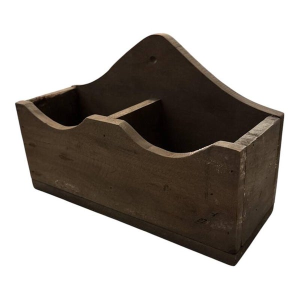 HOUTEN BAKJE 2 VAKS BRUIN