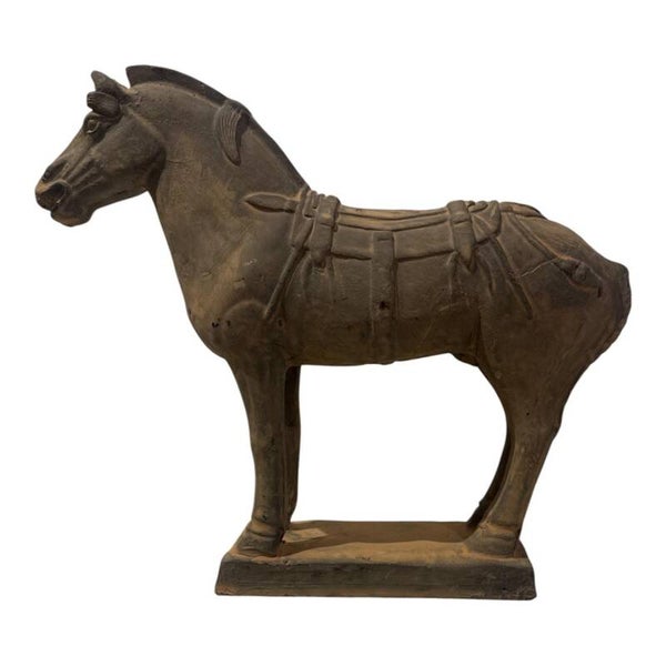 BEELD PAARD AARDEWERK MODEL 2 M