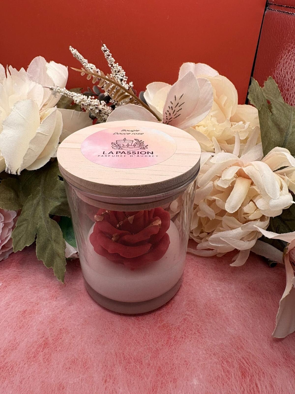 Bougie Douce Rose
