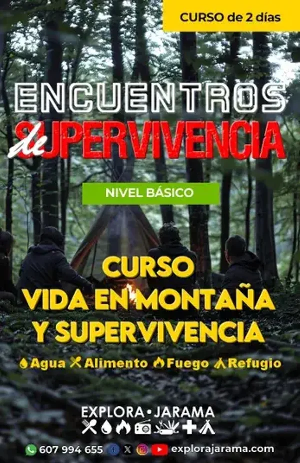 CURSO BÁSICO "VIDA EN MONTAÑA Y SUPERVIVENCIA" (SIERRA NORTE DE MADRID) – 2 días