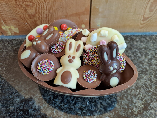 Half paasei voor kinderen