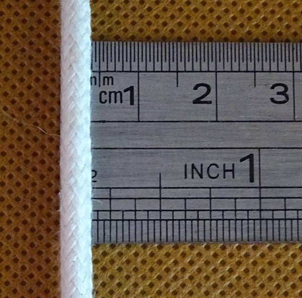 4mm Round Lamp Wick Stiff Cotton