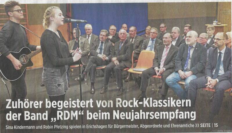 Neujahrsempfang Erichshagen-Wölpe mit Robin Pfetzing 2019 Foto: Die Harke
