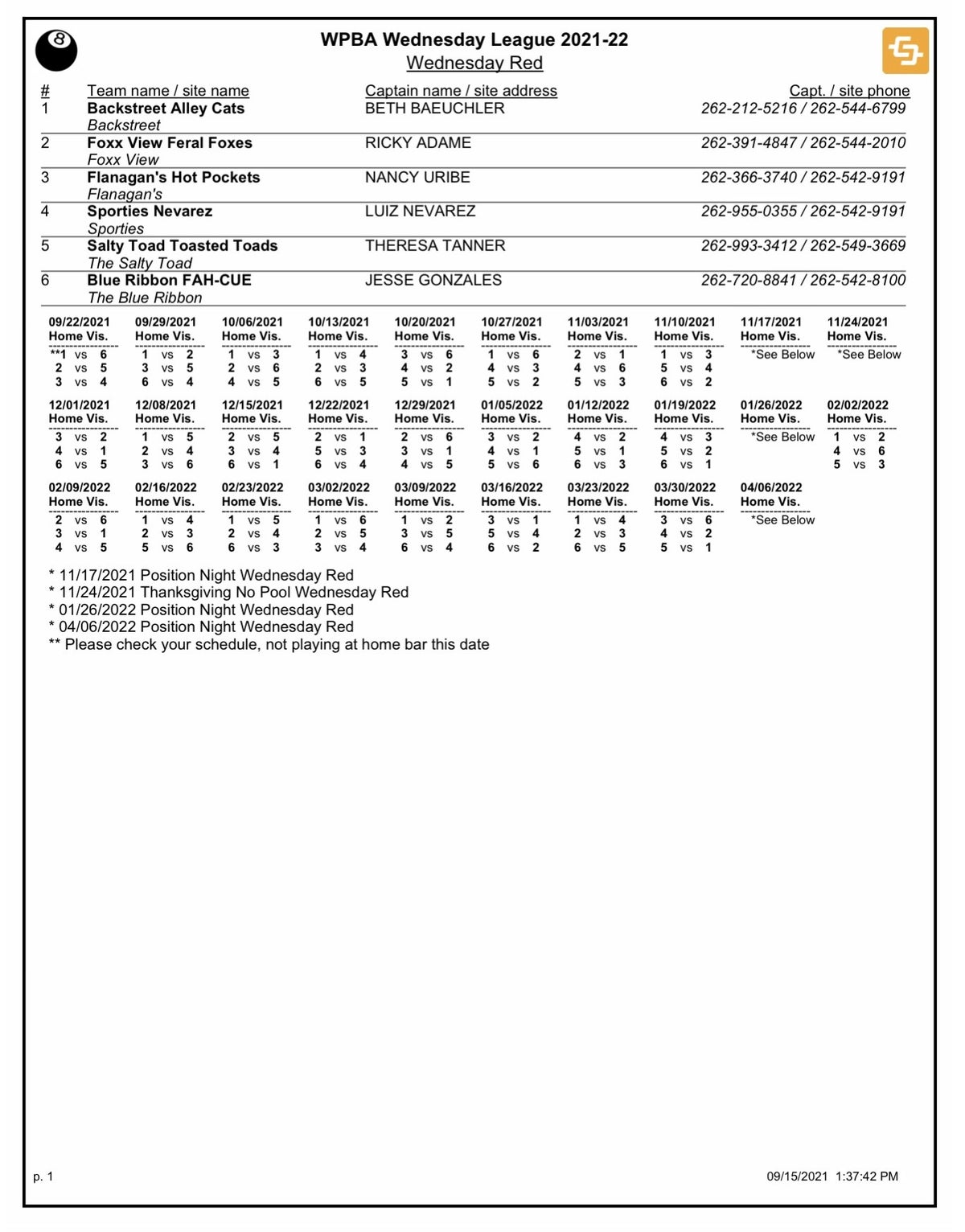 Schedules Waukeshacoedpool