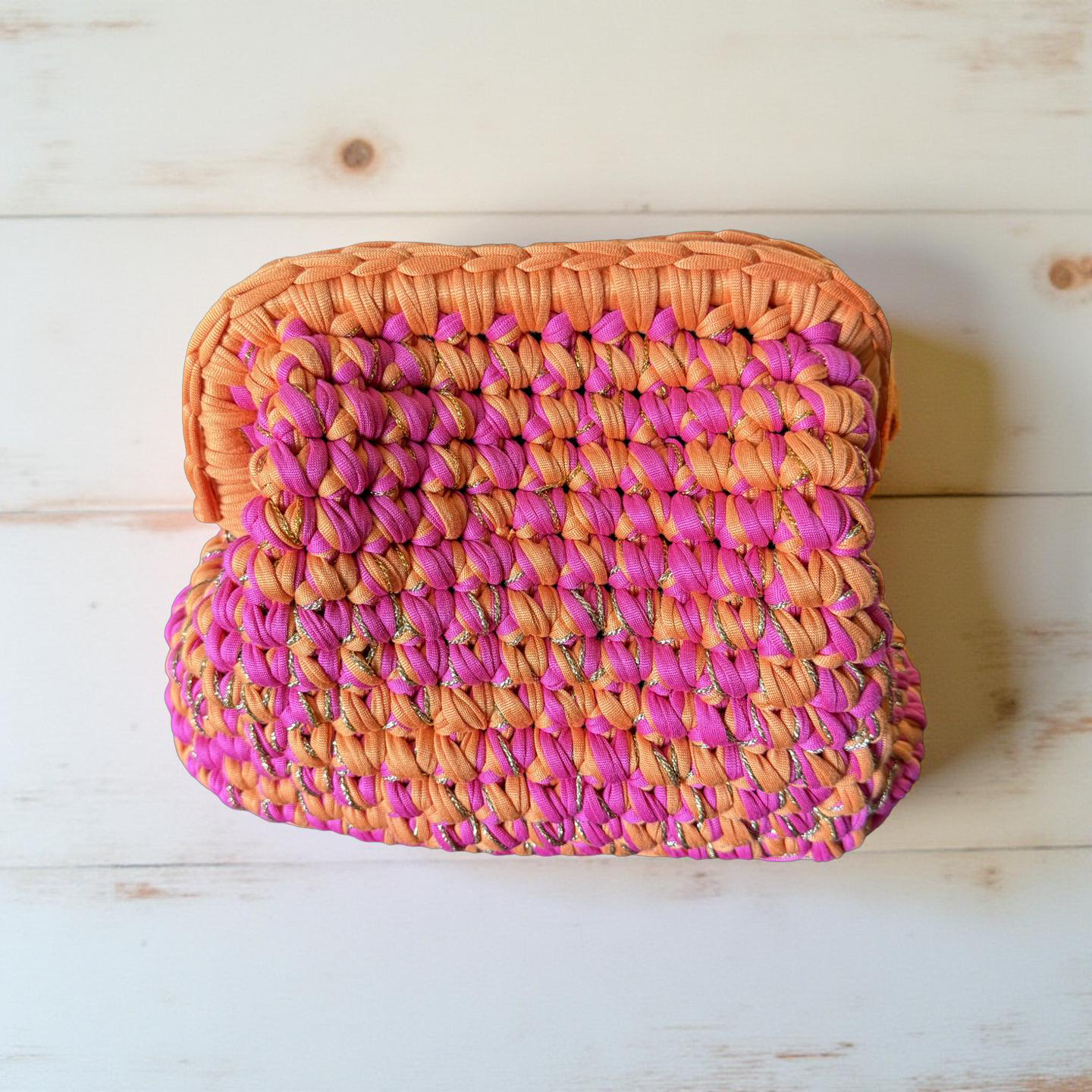 Sac CLUTCH Rose orange