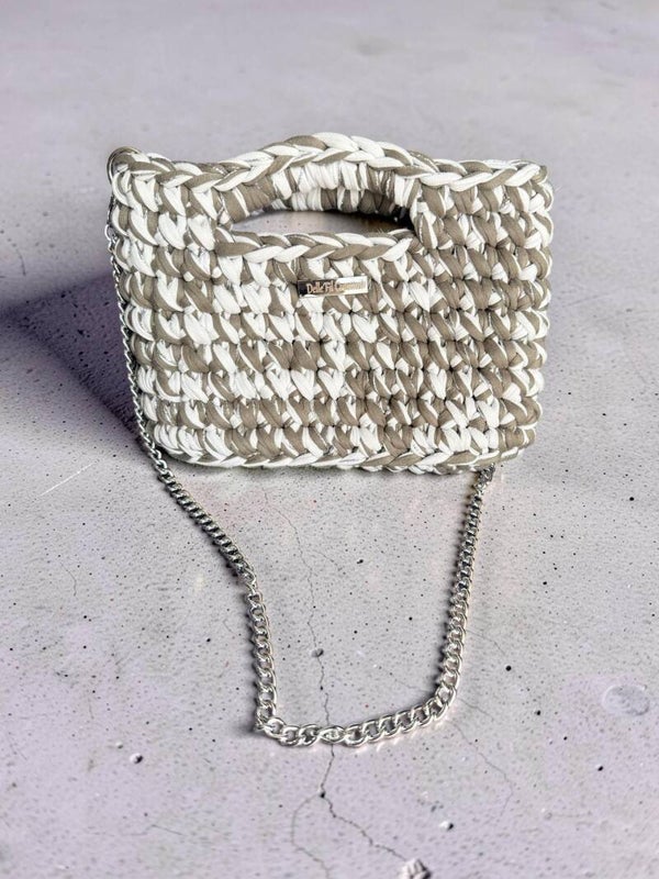 Sac LOULA duo kaki blanc