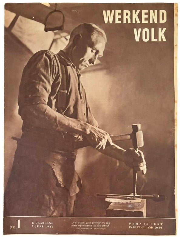 Origineel WW2 Tijdschrift 'Werkend Volk' 1e Jaargang Nr. 1 van 5 juni 1942