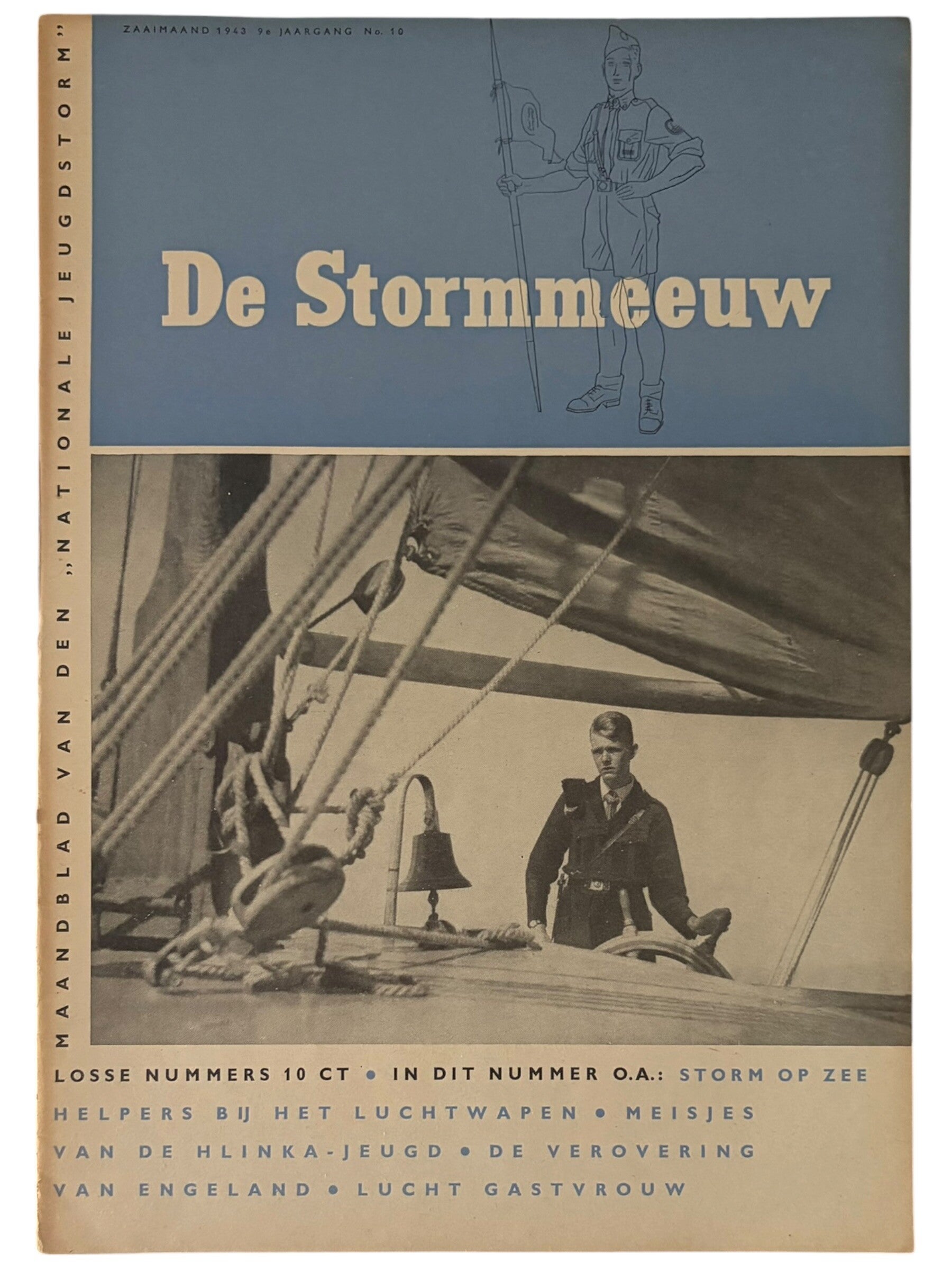 Origineel WW2 Tijdschrift 'Jeugdstorm - De Stormmeeuw' 9e Jaargang - No. 10