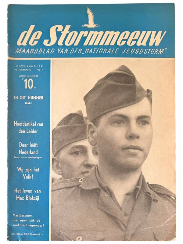 Origineel WW2 Tijdschrift 'Jeugdstorm - De Stormmeeuw' 9e Jaargang - No. 1