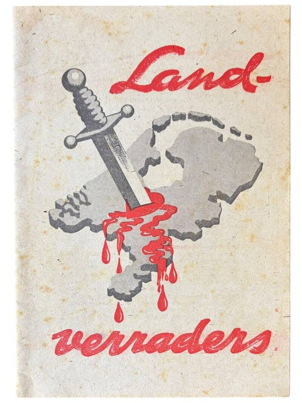 Originele WW2 Brochure 'Landverraders!' Door Max Blokzijl