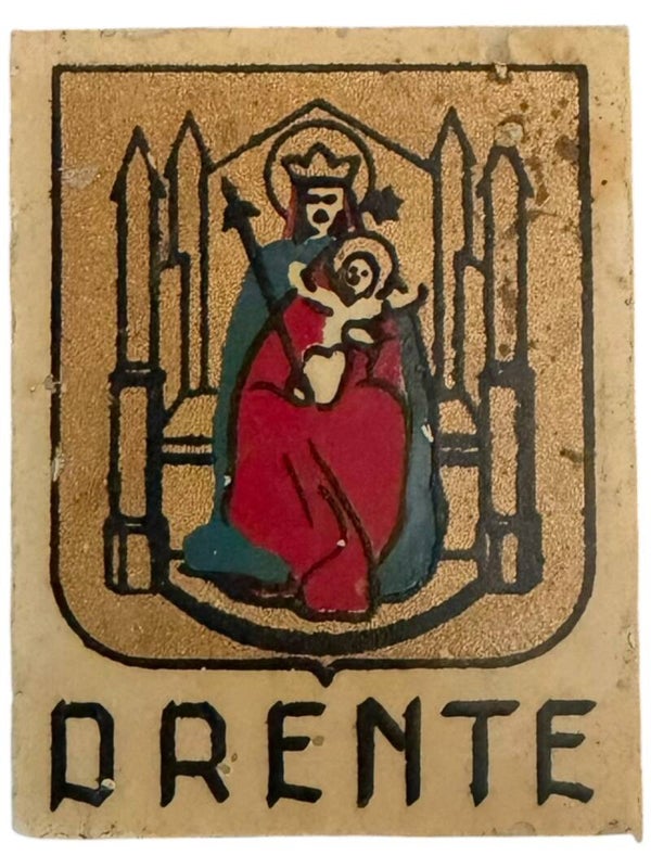 Origineel WW2 Provinciaal speldje Winterhulp Nederland 'Drente'