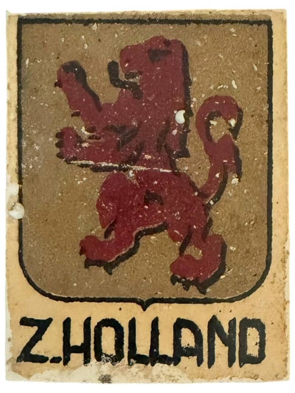 Origineel WW2 Provinciaal speldje Winterhulp Nederland 'Zuid-Holland'