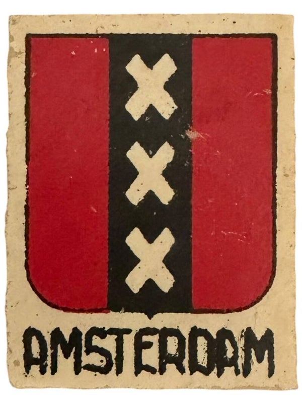 Origineel WW2 Provinciaal speldje Winterhulp Nederland 'Amsterdam'