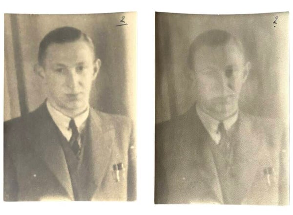 Na-Oorlogse Fotoset Staatspolitie agent 'Joh. Kramer' Hilversum