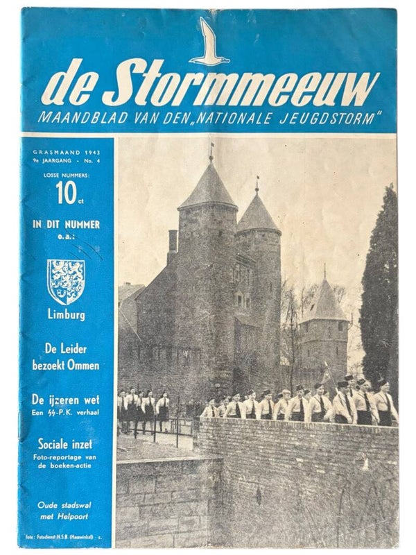 Origineel WW2 Tijdschrift 'Jeugdstorm - De Stormmeeuw' 9e Jrg. No. 4
