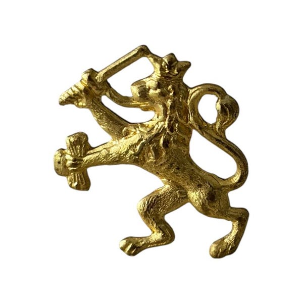 Origineel WW2 pet-embleem 'N.S.B.' Goud verguld embleem Nationaal Soc. Beweging