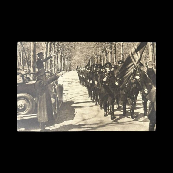 Originele WW2 Kalenderfoto 'W.A. (weerbaarheidsafdeling) Parade'
